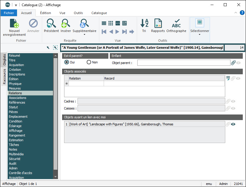 Cliquez pour agrandir Relations